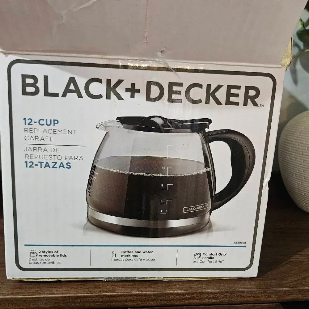 Black & Decker GC3000B 12-Cup Replacement Carafe, Black, Each